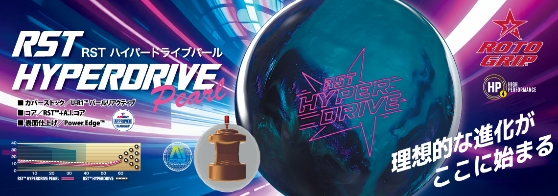 y*u様 ★ボウリング★ボール★ロトグリップ★RST・ハイパードライブ・パール★ 新開発「U-R1」カバーで更に進化させたパール版！ ロトグリップ RST